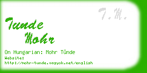 tunde mohr business card