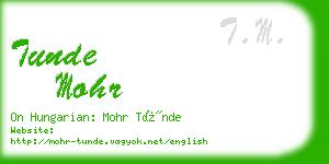 tunde mohr business card